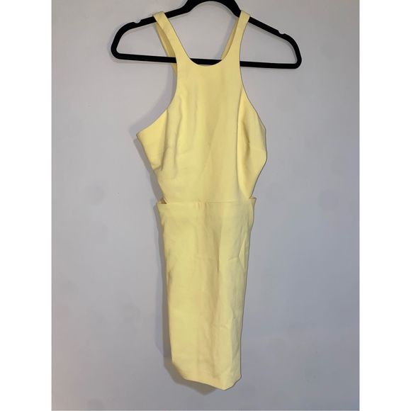 Likely NWT Arcadia Cut-out Bodycon Yellow Dress Size 2, MSRP $188 - Picture 4 of 14
